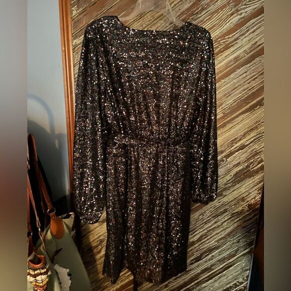 Ann Taylor Loft sequins wrap dress - Picture 7 of 7